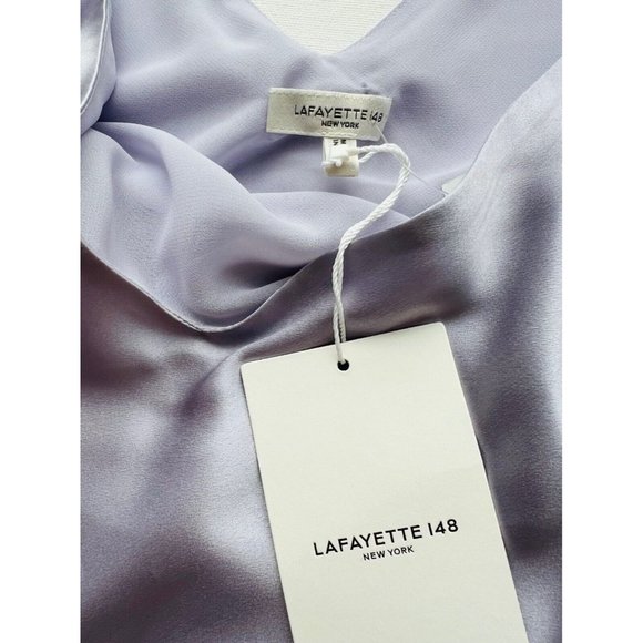 Lafayette 148 Eva Bias Silk Tank Aster - Picture 4 of 4